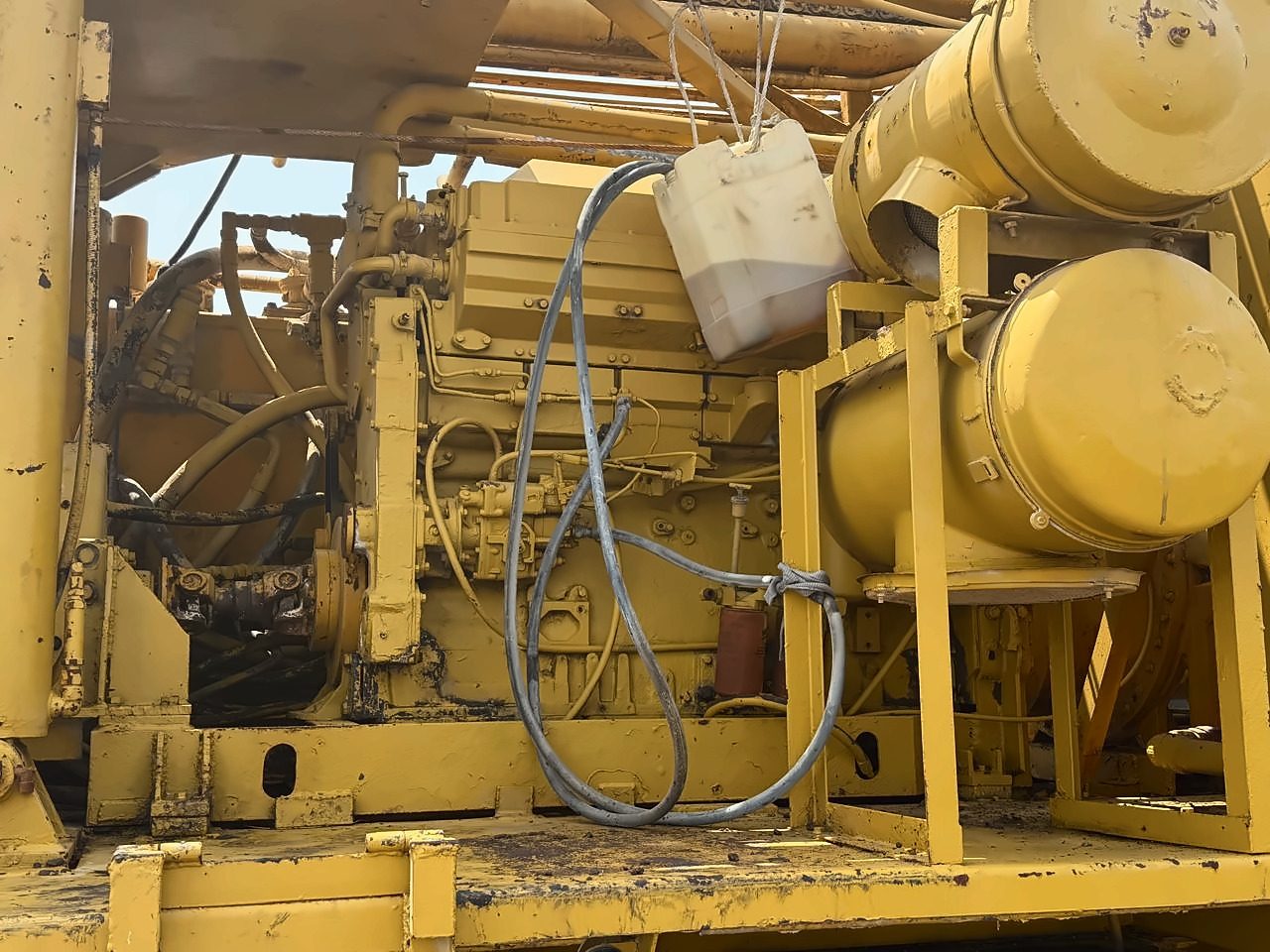 Engine of a truck-mounted drilling rig